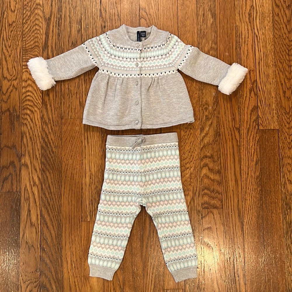 Janie and Jack Fair Isle Sweater Set